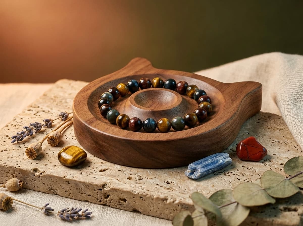 Tiger Eye & Kyanite Bracelet